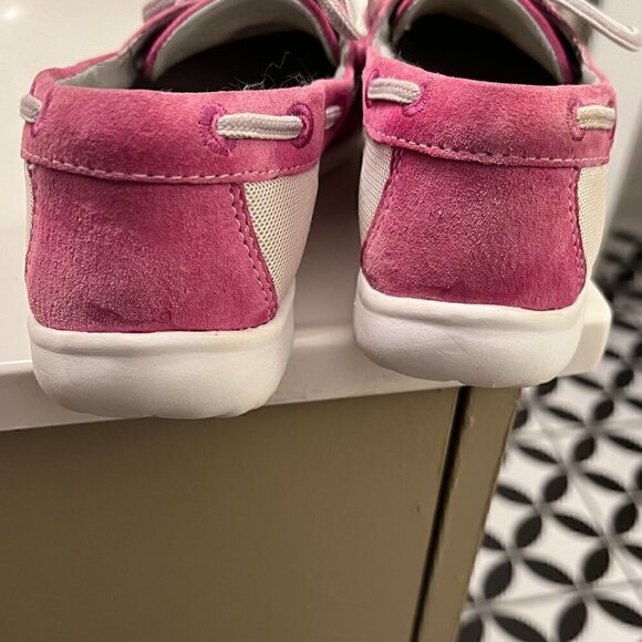 CLARKS Women's Lace Up Pink Arbor Topaz Boat Deck Comfort Shoes Size 7 - Picture 11 of 12